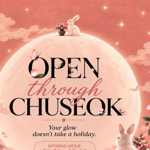 Open through Chuseok — opening hours 09:30–20:00 at Lijin Clinic Myeongdong